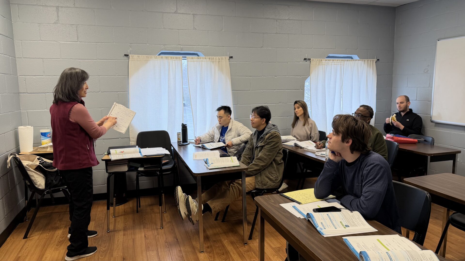 TCMLACS students learning Chinese together in person